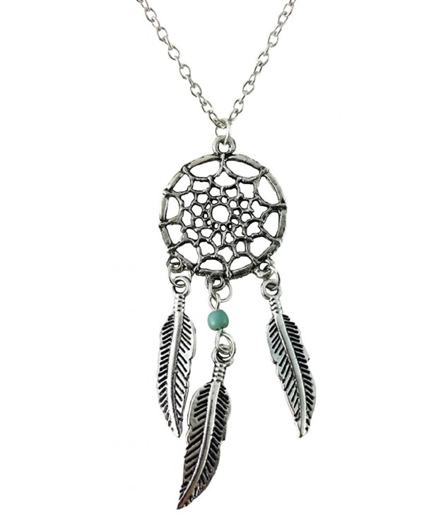 Dastan Dangling Feather Turquoise Necklace