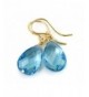 Earrings Faceted Simulated Briolette Teardrops