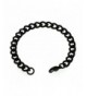 Womens Black Anklet Stainless Inches