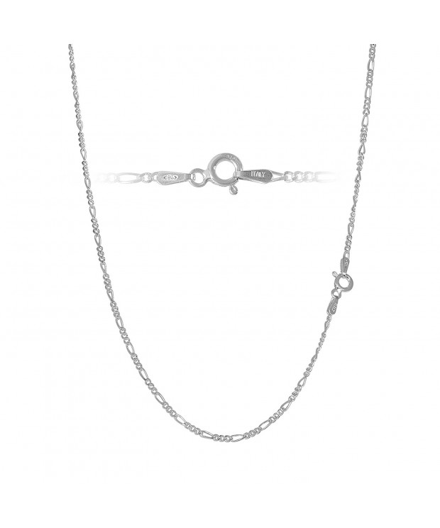 Sterling Silver Figaro Necklace Italian