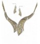 Gold tone Collar Necklace Jewelry Nexus