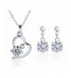 Plated Necklace Earrings Zirconia Jewelry