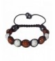 Shamballa Burnt Orange White Crystal