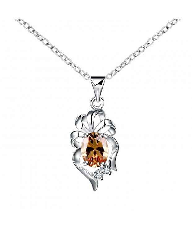 Mealove Gorgeous Flowers Zirconia Necklace