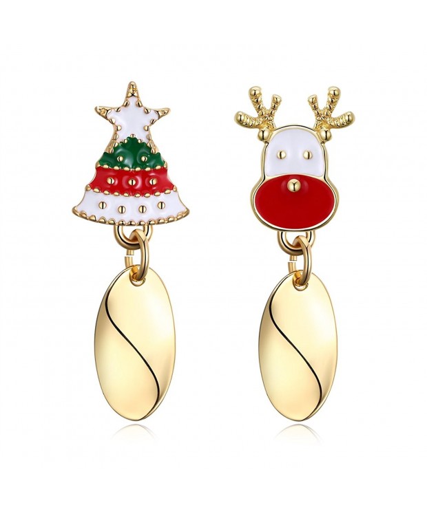 WIBERN Shining Christmas Reindeer Earrings