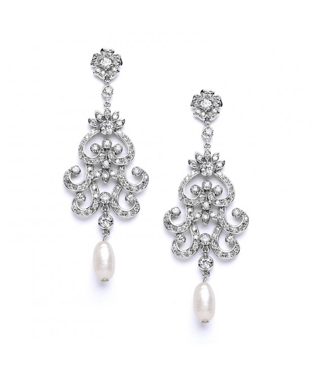 Mariell Gatsby Style Vintage Chandelier Earrings