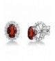 Sterling Silver Garnet Removable Earrings