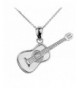 Sterling Silver Acoustic Pendant Necklace