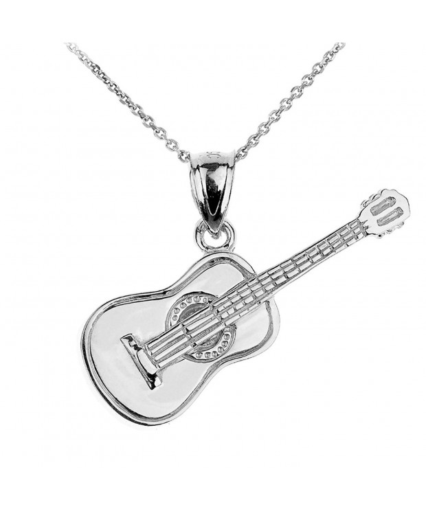 Sterling Silver Acoustic Pendant Necklace
