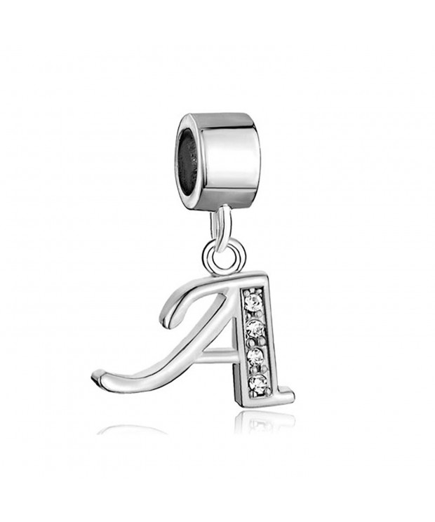 LovelyJewelry Initial Alphabet Crystal Bracelet
