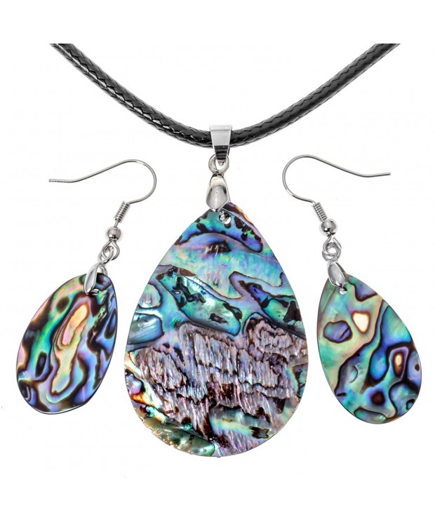 Angel Jewelry Abalone Necklace Earrings