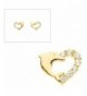 10KT Gold Heart Dolphin Earrings