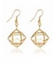 Womens Cutout Diamond Chandelier Earrings