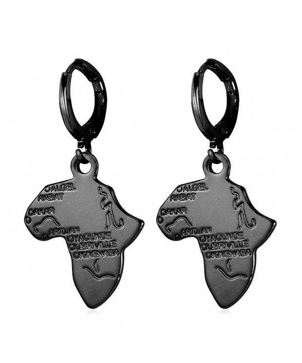 U7 Fashion Plated Africa Earrings