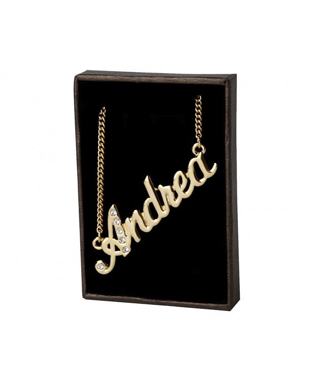 Name Necklace Andrea Gold Plated