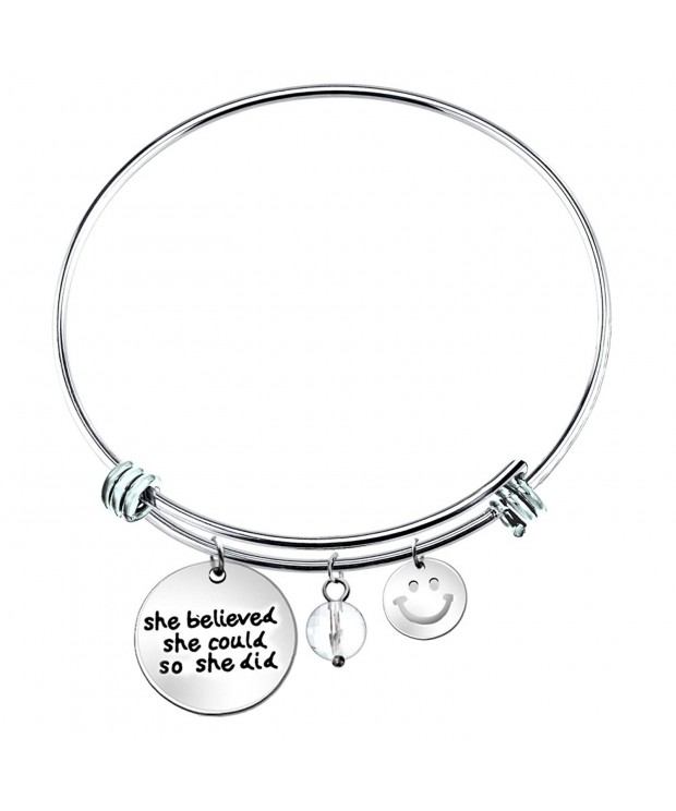 Believed Inspirational Expandable Bangle Bracelet