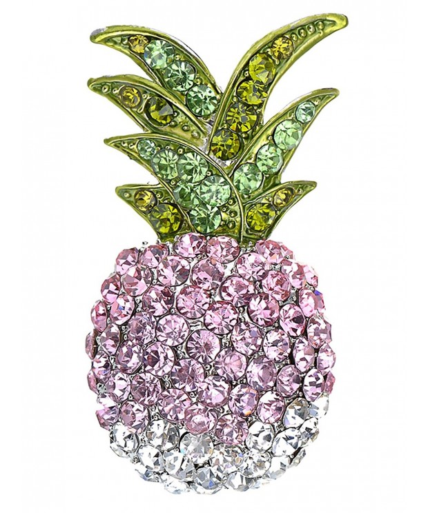 Alilang Silvery Rhinestone Tropical Pineapple