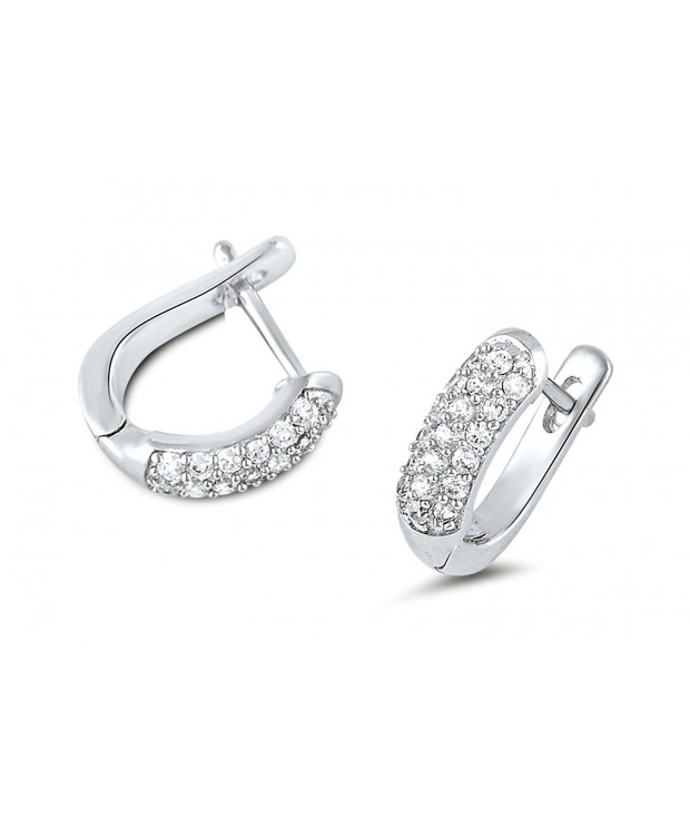 Sterling Silver Simulated Diamond Earrings
