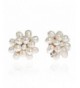 Pretty Cultured Freshwater Cluster Earrings