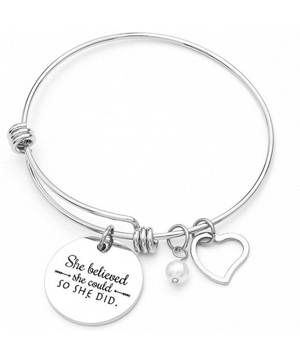 Stainless Inspirational Encouragement Bracelet Believed