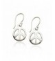 Sterling Silver Peace sign Dangle Earrings