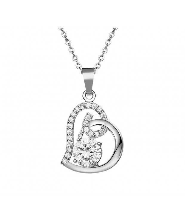 Cos2be Heart Pendant Necklace Zirconia