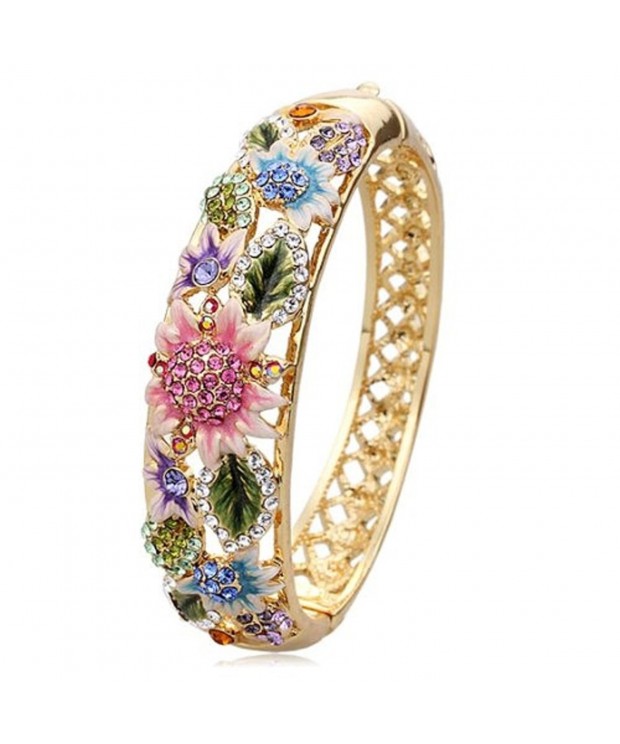 Cloisonn Enamel Flowers Bracelet BGG092