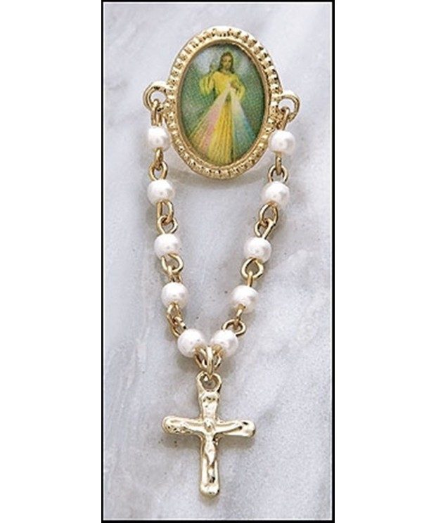 Epoxy Divine Mercy Rosary Lapel