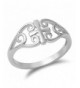 Womens Celtic Filigree Sterling Silver