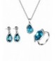 FANCYGIRL jewelry Crystal Necklace Earrings