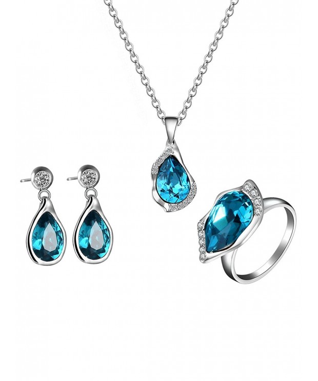 FANCYGIRL jewelry Crystal Necklace Earrings