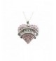 Gymnastics Heart Crystals Silver Necklace