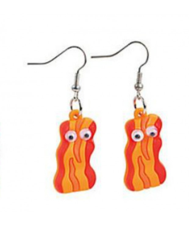 Bacon Googly Yellow Earrings Jewelry