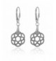 Sterling Silver Knot Leverback Earrings