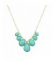 Lux Accessories Synthetic Turquoise Statement