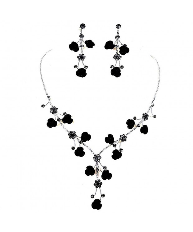 Faceted Crystal Rhinestone Necklace Earring