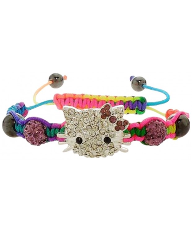 Bracelet Crystal Encrusted Shamballa Colorful