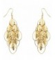 Lux Accessories Petals Waterfall Earrings