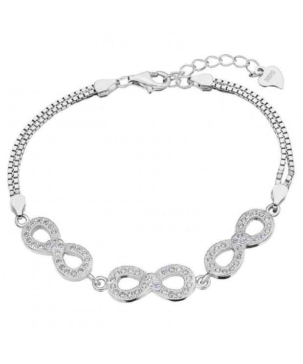 EVER FAITH Sterling Infinity Bracelet