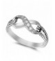 Clear Infinity Polished Sterling Silver