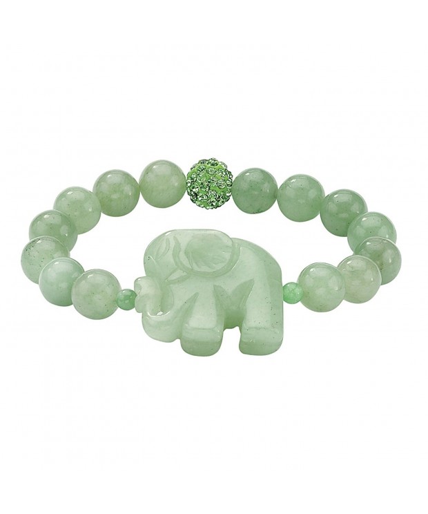 Crystal Accent Elephant Stretch Bracelet