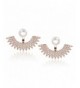Front Back Micropave Jacket Earrings Plated