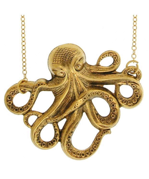 Nickel Octopus Necklace Quality Antique