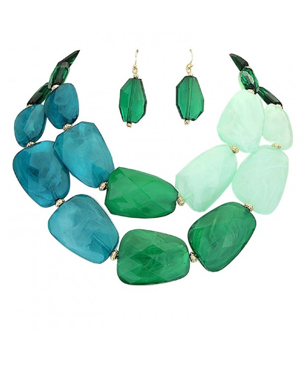 Rosemarie Collections Polished Statement Necklace
