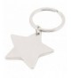 Pointed Shaped Pendant Keychain Silver