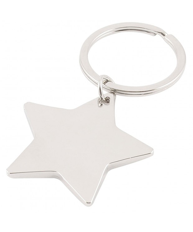 Pointed Shaped Pendant Keychain Silver