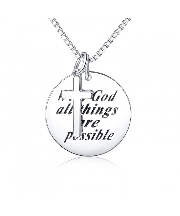 Sterling Engraved Possible Inspirational Necklace