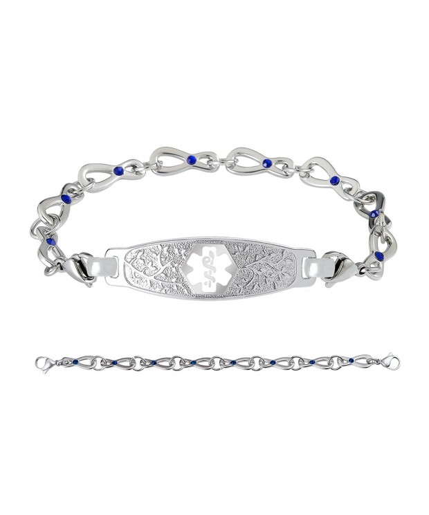 Divoti Engraved Beautiful Bracelet Chain White 7 3