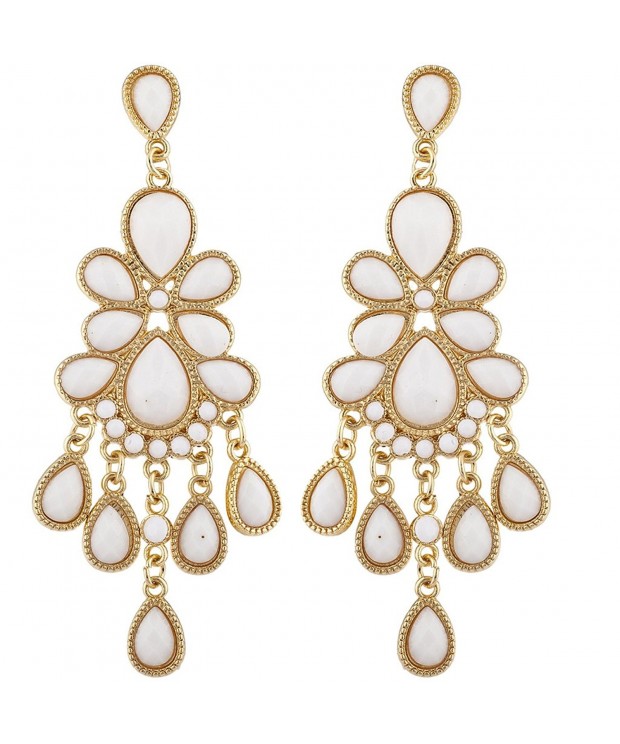 Lux Accessories Chandelier Statement Earrings