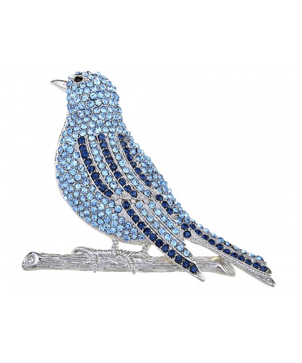 Alilang Silvery Rhinestones Branch Brooch